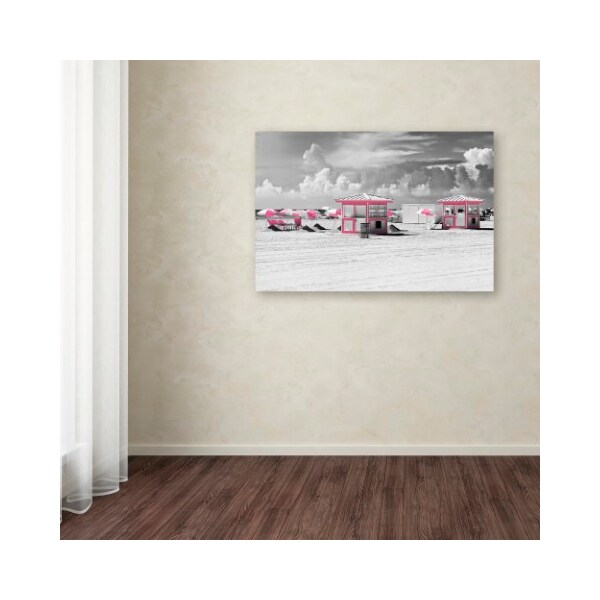 Trademark Fine Art Philippe Hugonnard 'Pink Beach Houses Miami' Canvas Art, 12x19 - PH0260-C1219GG