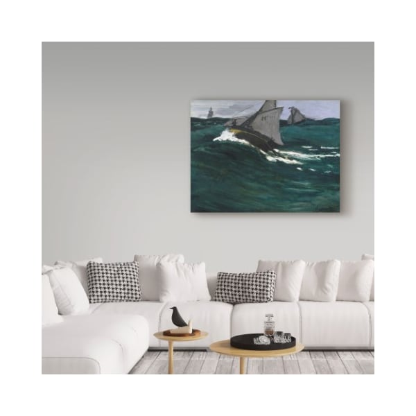 Trademark Fine Art Claude Monet 'The Green Wave 1866-67 ' Canvas Art, 35x47 - BL01633-C3547GG