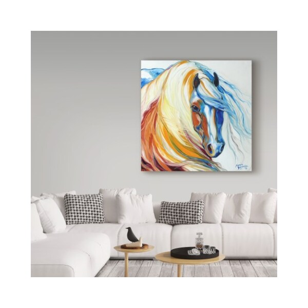 Trademark Fine Art Marcia Baldwin 'Gypsy Vanner Dream' Canvas Art, 14x14 - ALI34624-C1414GG