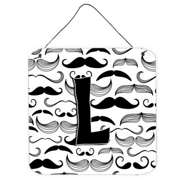 Carolines Treasures Letter L Moustache Initial Wall and Door Hanging Prints - CJ2009-LDS66