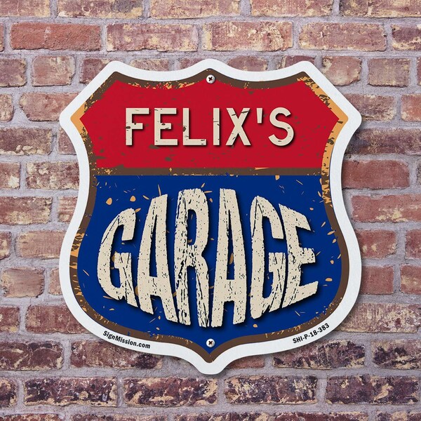 Signmission Felix's Garage, 12 Inch X 12 Inch, Aluminum Metal Sign - SHI-A-12-383-FELIX