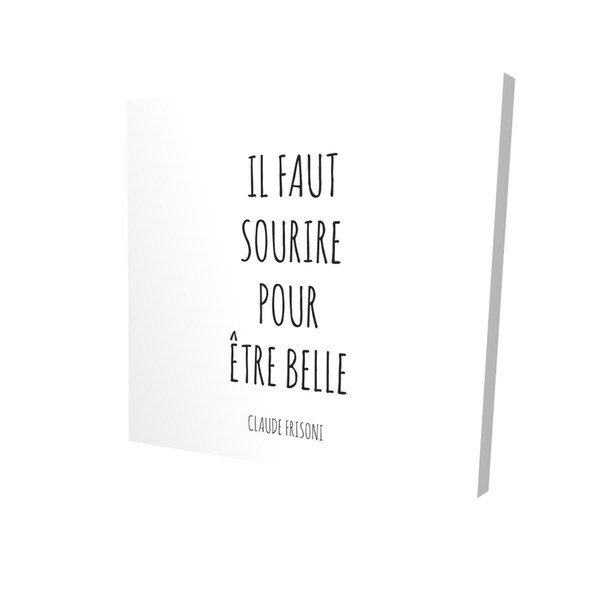 Begin Home Decor 16 x 16 in. You Must Smile to Be Beautiful-Print on Canvas - 2080-1616-TY15