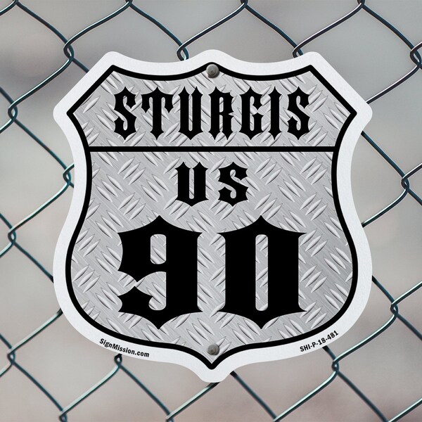 Signmission Sturgis Us 90, 6 inch X 6 inch, Plastic Sign, 2PK - SHI-P-2PACK-6-481