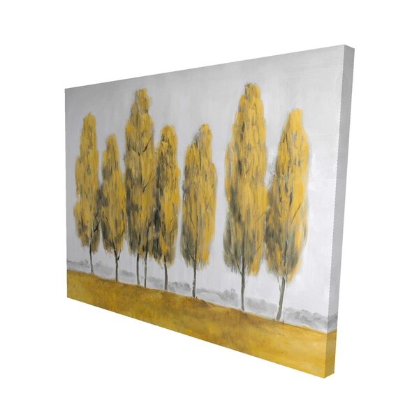 Begin Home Decor 16 x 20 in. Abstract Yellow Trees-Print on Canvas - 2080-1620-LA80