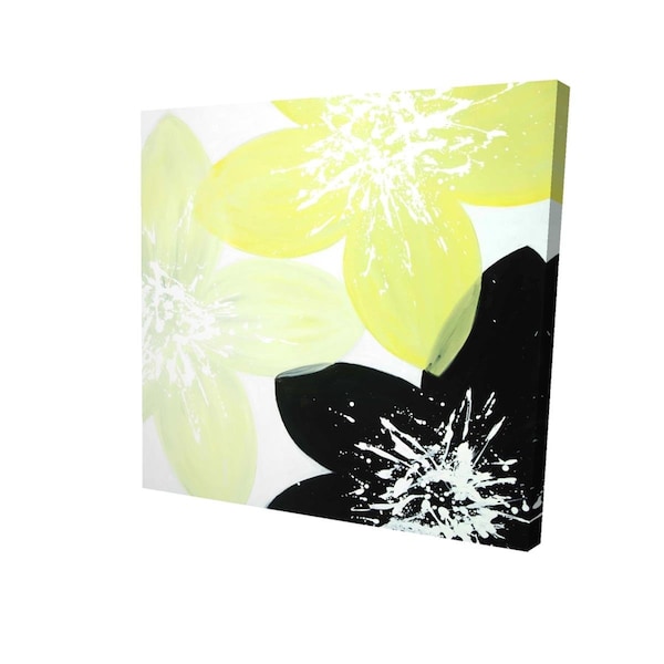 Begin Home Decor 16 x 16 in. Yellow Flowers with White Center-Print on Canvas - 2080-1616-FL236