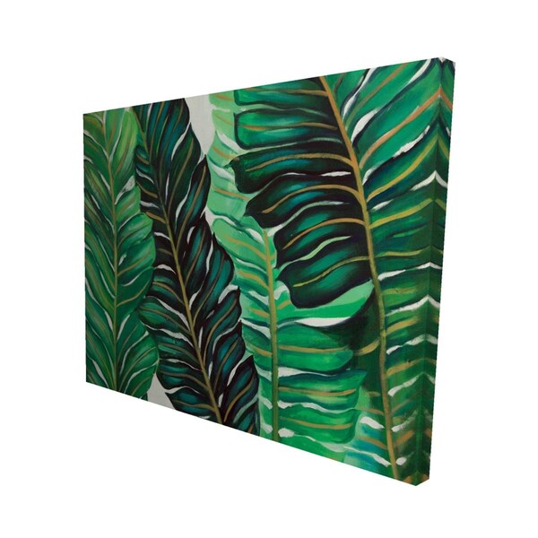 Begin Home Decor 16 x 20 in. Several Exotic Plant Leaves-Print on Canvas - 2080-1620-FL256