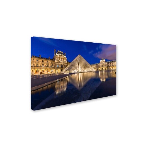 Trademark Fine Art Mathieu Rivrin 'Golden Hour in the Louvre' Canvas Art, 30x47 - RV0050-C3047GG