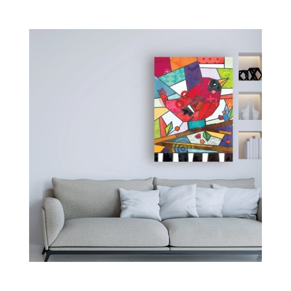 Trademark Fine Art Holli Conger 'Stained Glass Cardinal' Canvas Art, 35x47 - ALI47538-C3547GG