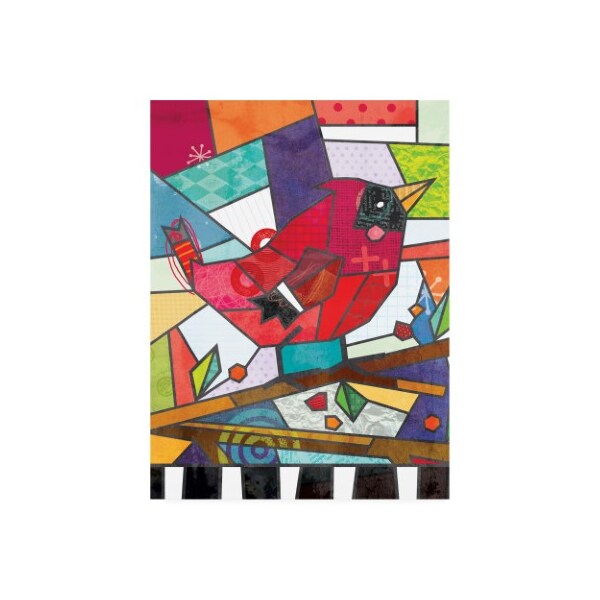 Trademark Fine Art Holli Conger 'Stained Glass Cardinal' Canvas Art, 35x47 - ALI47538-C3547GG