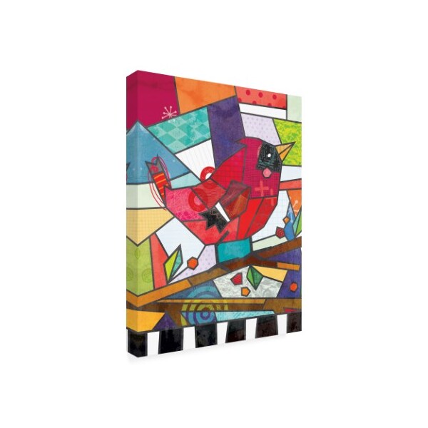 Trademark Fine Art Holli Conger 'Stained Glass Cardinal' Canvas Art, 35x47 - ALI47538-C3547GG