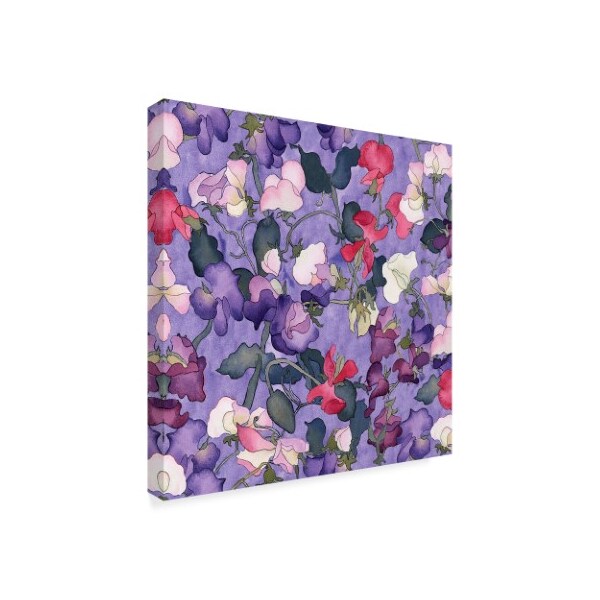 Trademark Fine Art Carissa Luminess 'Sweet Peas Pattern Light' Canvas Art, 14x14 - ALI25723-C1414GG