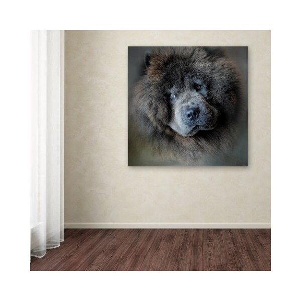 Trademark Fine Art Jai Johnson 'Watching Master Blue Chow Chow' Canvas Art, 14x14 - ALI14304-C1414GG
