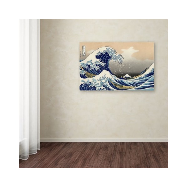 Trademark Fine Art Katsushika Hokusai 'The Great Kanagawa Wave' Canvas Art, 16x24 - BL0191-C1624GG