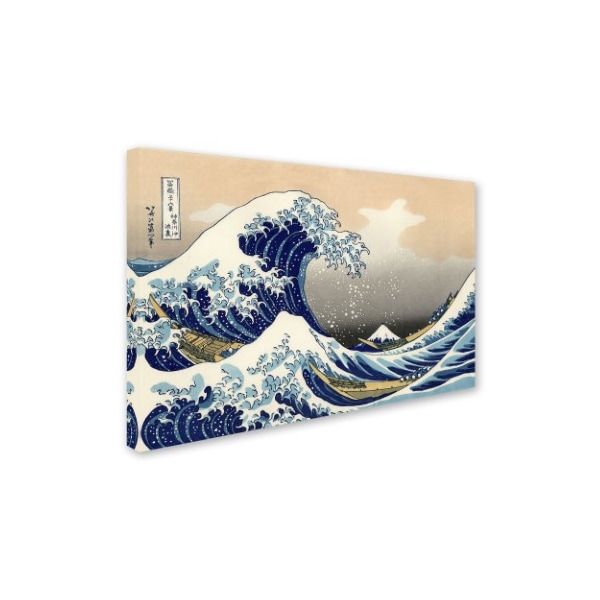 Trademark Fine Art Katsushika Hokusai 'The Great Kanagawa Wave' Canvas Art, 16x24 - BL0191-C1624GG