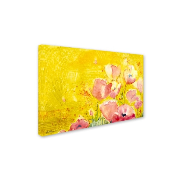 Trademark Fine Art Sheila Golden 'Pink Poppy Field' Canvas Art, 12x19 - SG5675-C1219GG