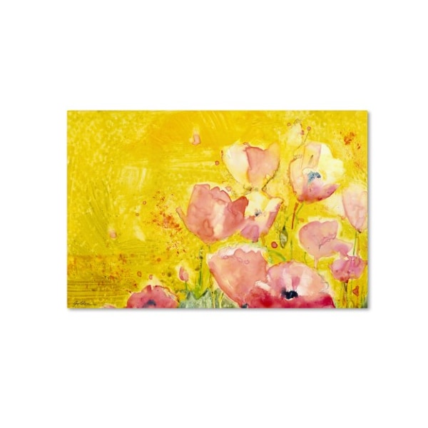 Trademark Fine Art Sheila Golden 'Pink Poppy Field' Canvas Art, 12x19 - SG5675-C1219GG