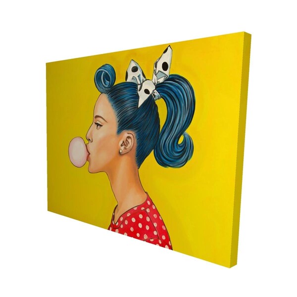 Begin Home Decor 16 x 20 in. Retro Woman with Beautiful Ponytail-Print on Canvas - 2080-1620-PO5