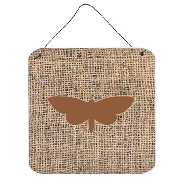 Micasa Moth Burlap And Brown Aluminium Metal Wall Or Door Hanging Prints - MI233128