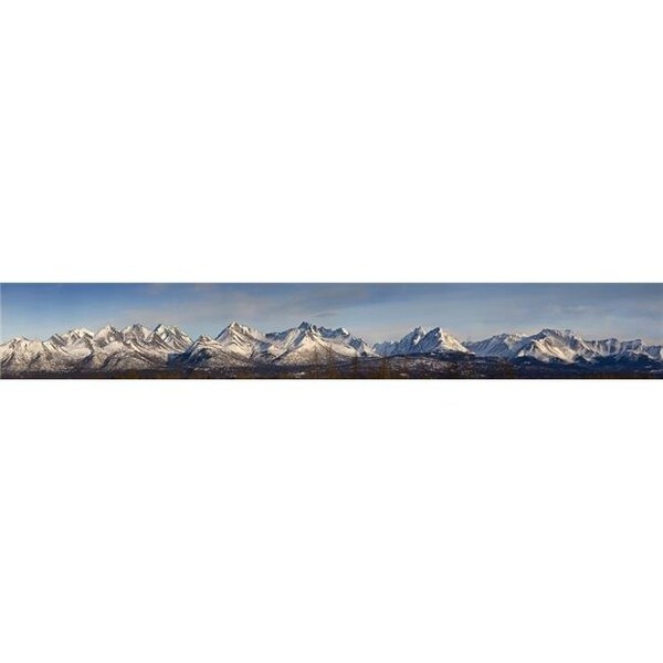Thinkandplay Panoramic View of The Chugach Mountain Range Above Anchorage Alaska During Spring Poster Print; 44 x 6 - Large - TH475990