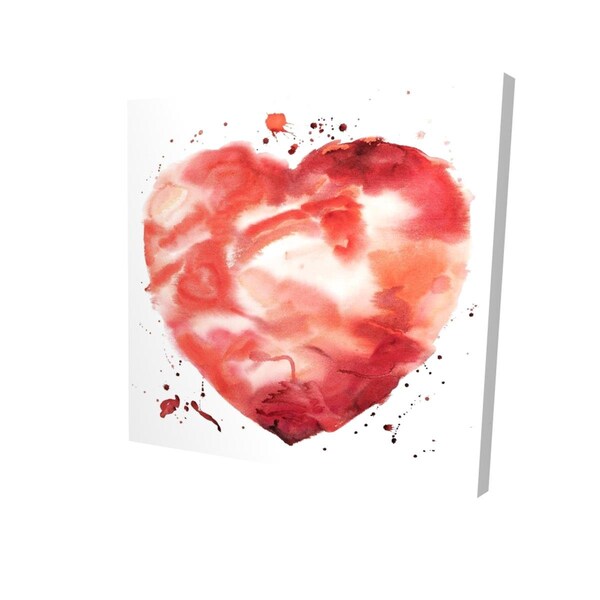 Fondo 32 x 32 in. Big Heart-Print on Canvas - FO2788212