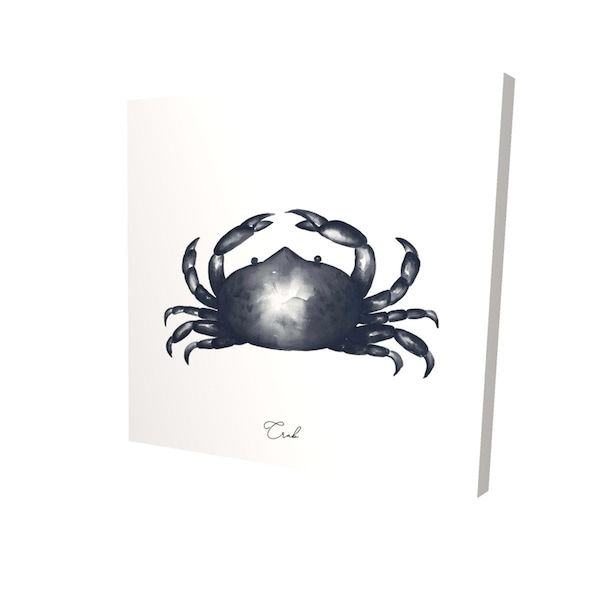 Begin Home Decor 32 x 32 in. Blue Crab-Print on Canvas - 2080-3232-AN478-1