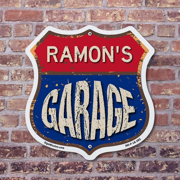 Signmission Ramon's Garage, 18 inch X 18 inch, Plastic Sign, 2PK - SHI-P-2PACK-18-383-RAMON
