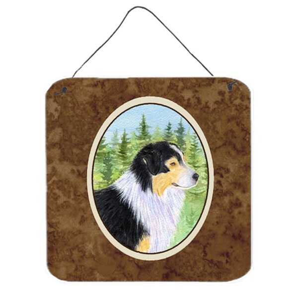 Micasa 6 In. Australian Shepherd Aluminium Metal Wall Or Door Hanging Prints - MI728651