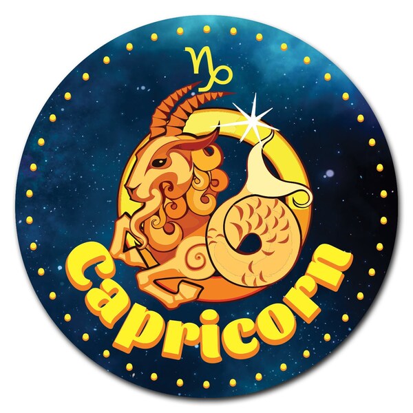 Signmission Capricorn Circle Corrugated Plastic Sign - C-12-CIR-CAPRICORN