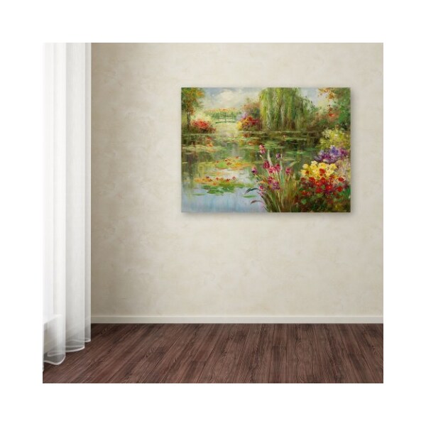Trademark Fine Art Victor Giton 'Water Lilies' Canvas Art, 14x19 - MA0445-C1419GG
