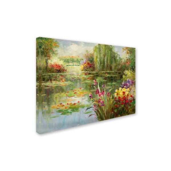Trademark Fine Art Victor Giton 'Water Lilies' Canvas Art, 14x19 - MA0445-C1419GG