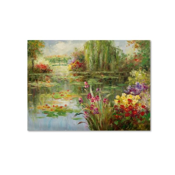 Trademark Fine Art Victor Giton 'Water Lilies' Canvas Art, 14x19 - MA0445-C1419GG