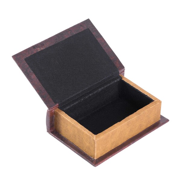 Vintiquewise Trinket Storage Box, Brown, Wood - QI003616