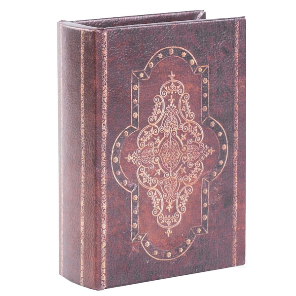 Vintiquewise Trinket Storage Box, Brown, Wood - QI003616