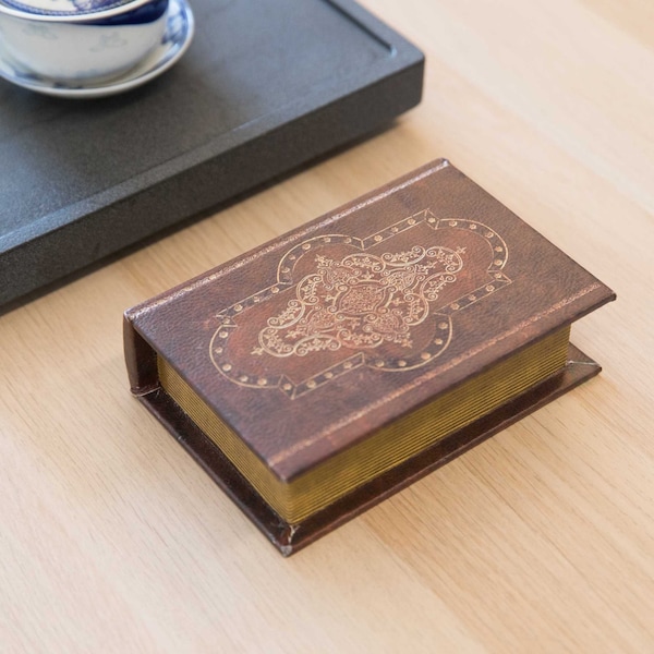 Vintiquewise Trinket Storage Box, Brown, Wood - QI003616