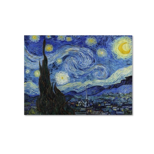 Trademark Fine Art Vincent van Gogh 'Starry Night' Canvas Art, 18x24 - M212-C1824GG