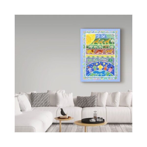 Trademark Fine Art Geraldine Aikman 'Children Of The World' Canvas Art, 35x47 - ALI35234-C3547GG