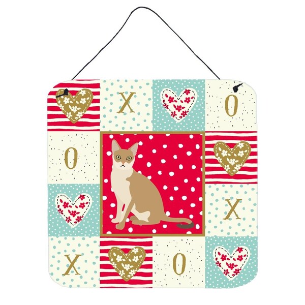 Carolines Treasures 6 x 6 in. Singapura Cat Love Wall or Door Hanging Prints - CK5789DS66