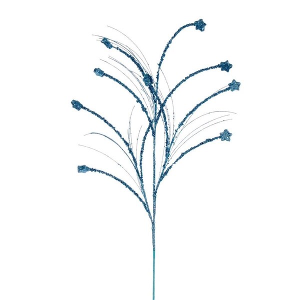 Dare2Decor 36 in. Baby Blue Mini Star Glitter Spray, 36PK - DA3260782
