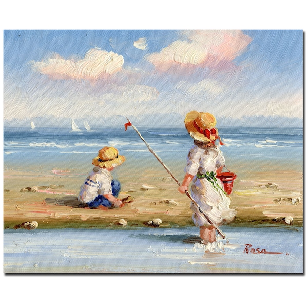 Trademark Fine Art 'At the Beach III' Canvas Art, 26x32 - MA075-C2632GG