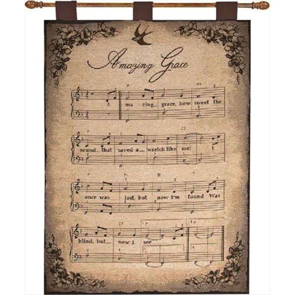 Manual Woodworkers & Weavers Manual Woodworkers and Weavers HWBLSA How Sweet The Sound Tapestry Wall Hanging Vertical 26 X 36 in. - HWBLSA