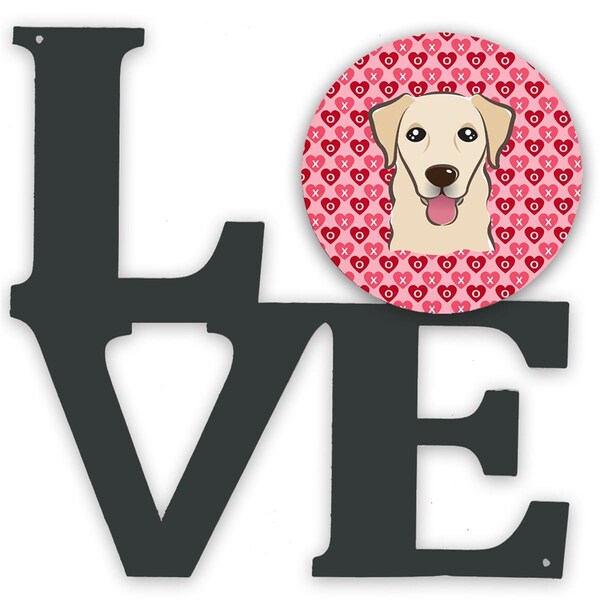 Carolines Treasures 11.5 x 11.75 in. Golden Retriever Metal Artwork Love Wall Decor - BB5322WALV