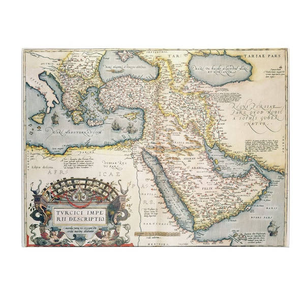 Trademark Fine Art Abraham Ortelius 'Map of the Middle East 1570' Canvas Art, 14x19 - BL00629-C1419GG