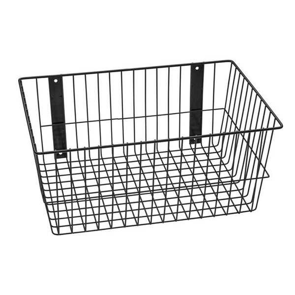 Rack Em Racks Rack Em Racks 9091-B Universal Wire Basket; Black - 18 x 12 x 8 in. - 9091-B