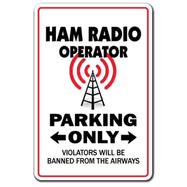 Amistad 5 x 7 in. Ham Radio Operator Parking Decal - Amateur QSL Call Shack - AM3899528