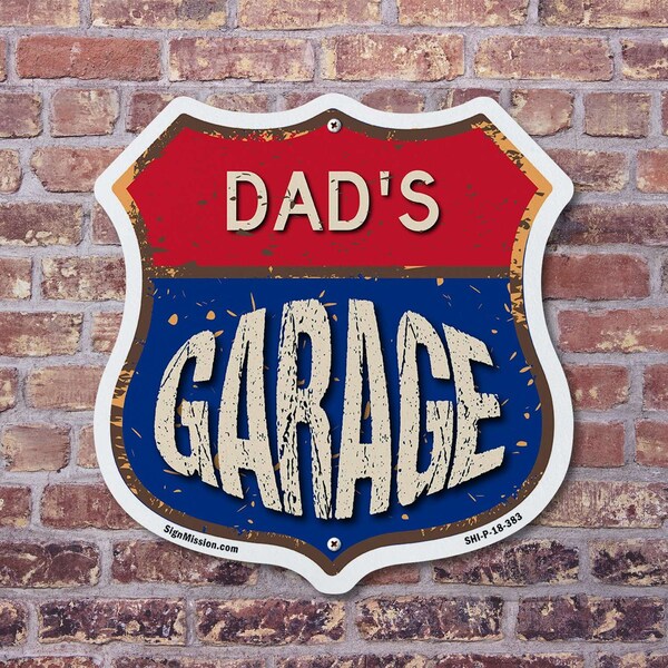Signmission Dad's Garage, 6 Inch X 6 Inch, Plastic Sign - SHI-P-6-383-DAD