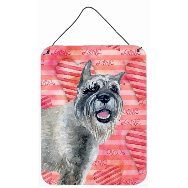 Carolines Treasures Schnauzer Love Wall or Door Hanging Prints - BB9749DS1216