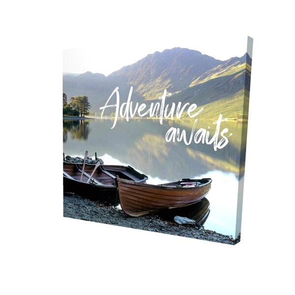 Begin Home Decor 16 x 16 in. Adventure Awaits-Print on Canvas - 2080-1616-PH18