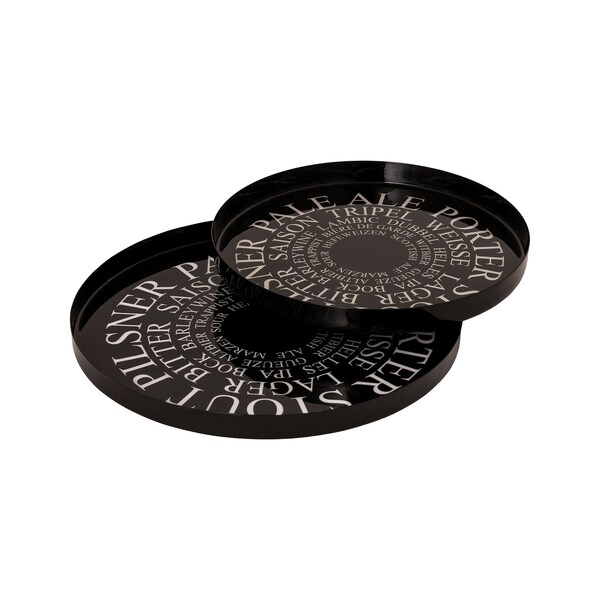 Elk Studio Beer Style Enamel Trays Set of 2 - TRAY065