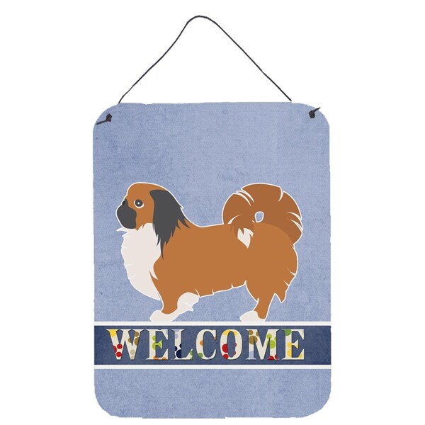 Carolines Treasures Pekingese Welcome Wall or Door Hanging Prints - BB5542DS1216