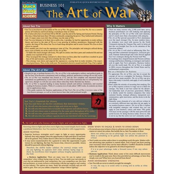Barcharts Publishing BarCharts Publishing 9781423231097 Business 101 - The Art of War - 9781423231097